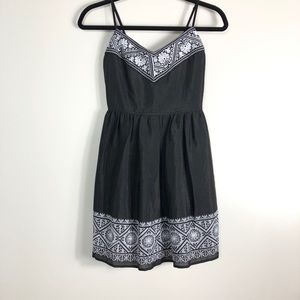 NWT Black Dress Embroidered Dress sz XS
